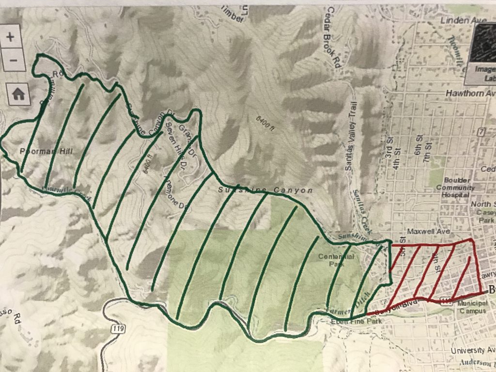 Evacuation and pre-evacuation map - Boulder ODM