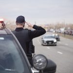 Boulder Police officer paying respect